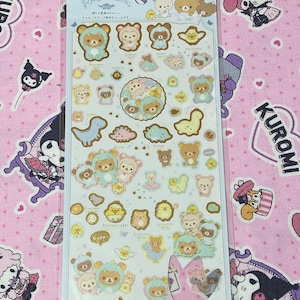 Rilakkuma Kawaii Dinosaur Collection Sticker Sheet