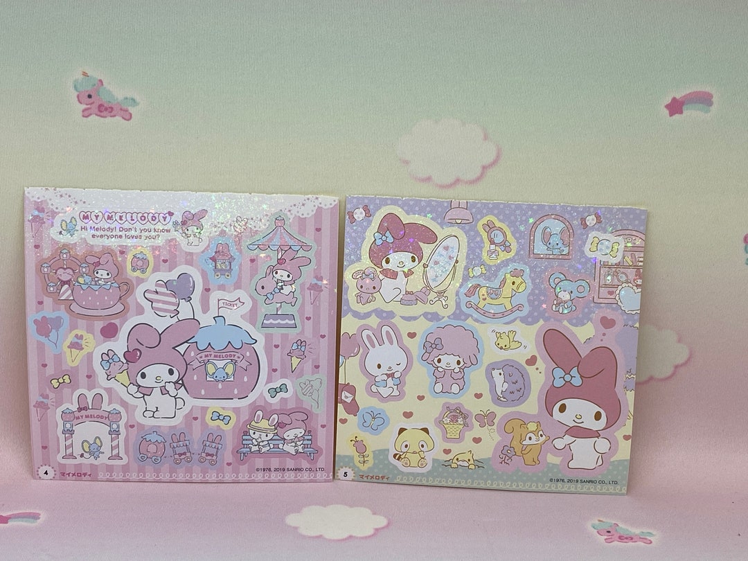 Hoja de pegatinas My Melody Holo/Shimmer Elige una - Etsy España