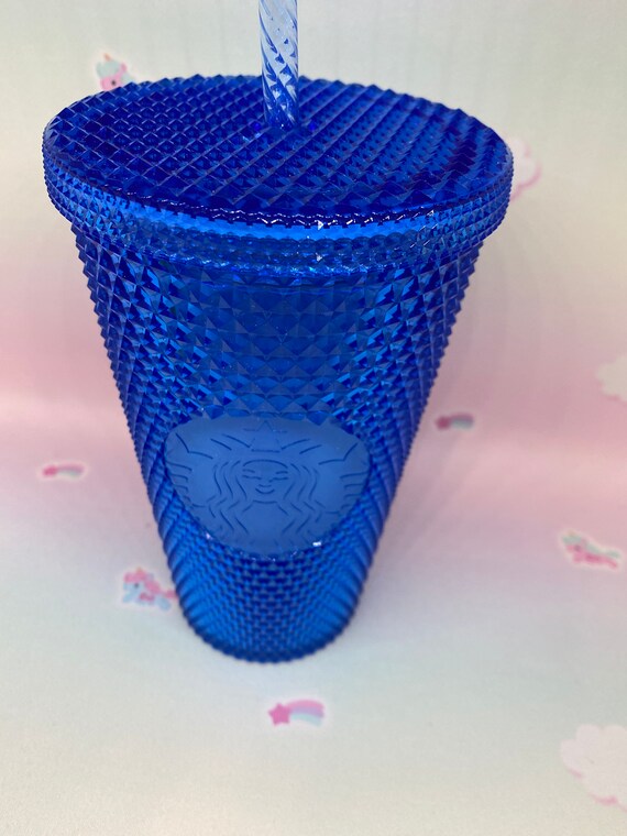 Starbucks Thailand Grande Crystal Blue Bling Studded Tumbler