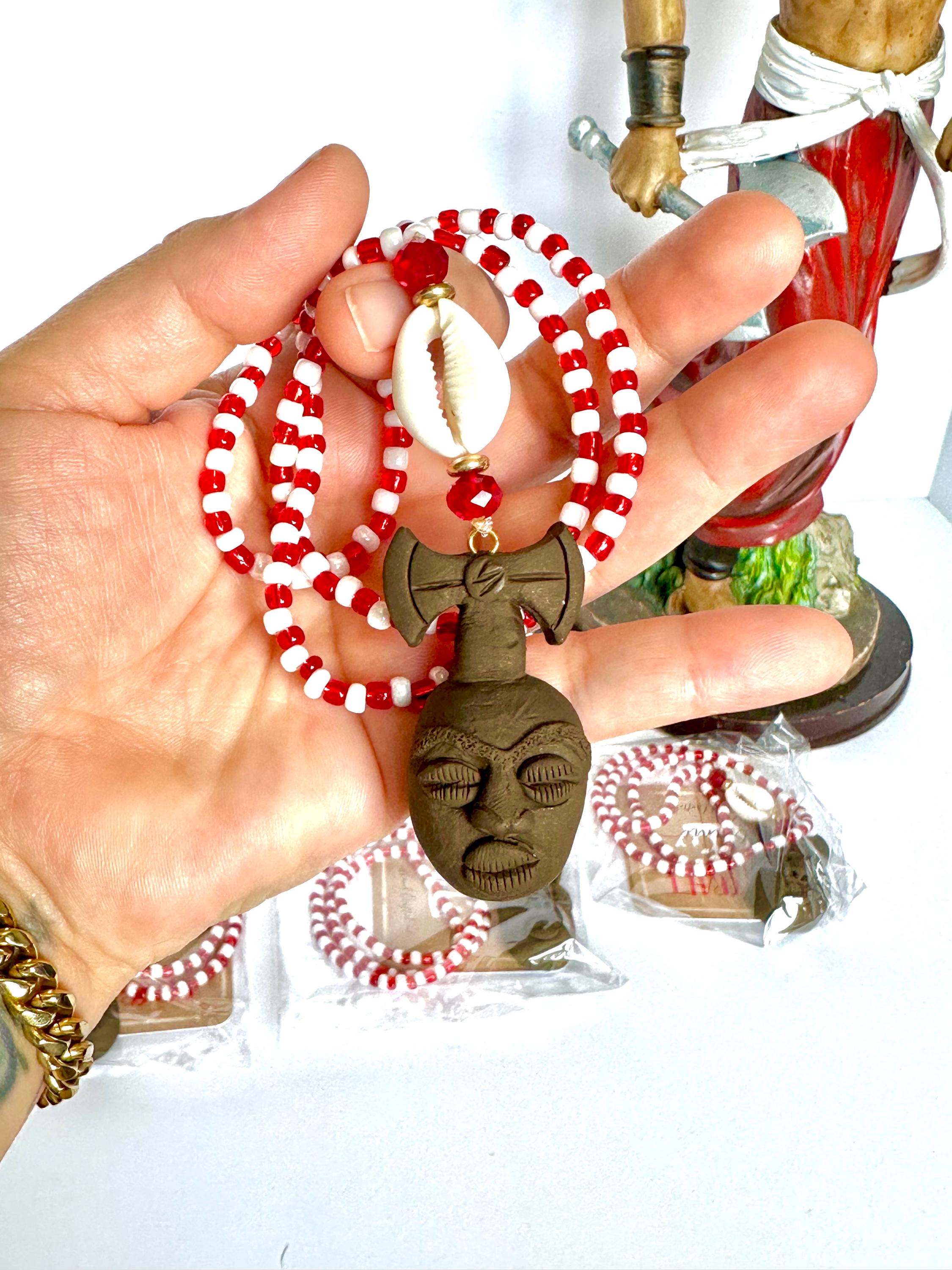Chango rear view mirror amulet