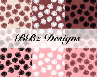 Pumpkin Silhouette Seamless File, Fall Seamless File, Seamless File, Seamless Pattern, Digital Paper