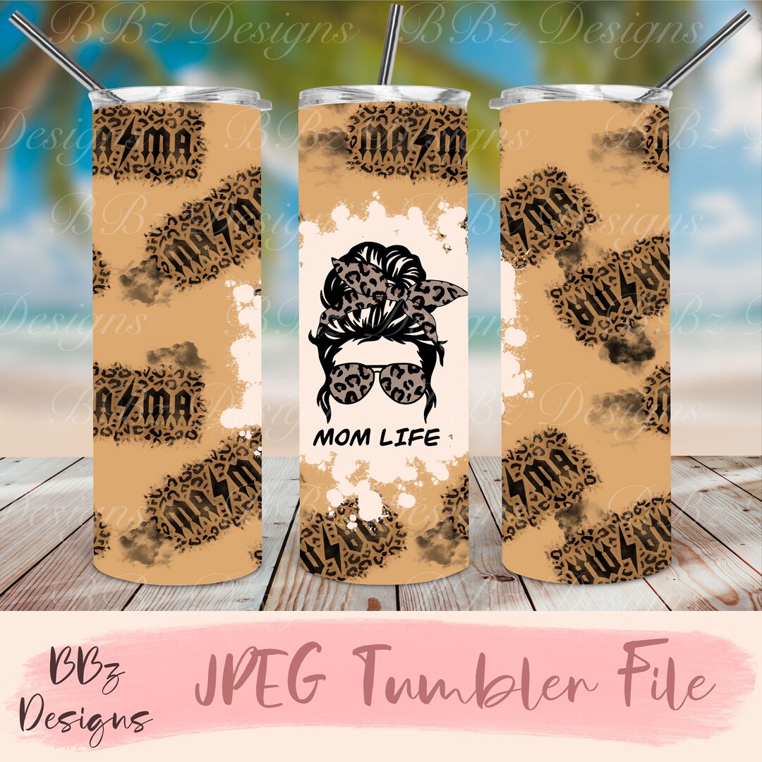 20 OZ Mom Life Skinny Straight Mama AC/DC Tumbler Design - Etsy Österreich