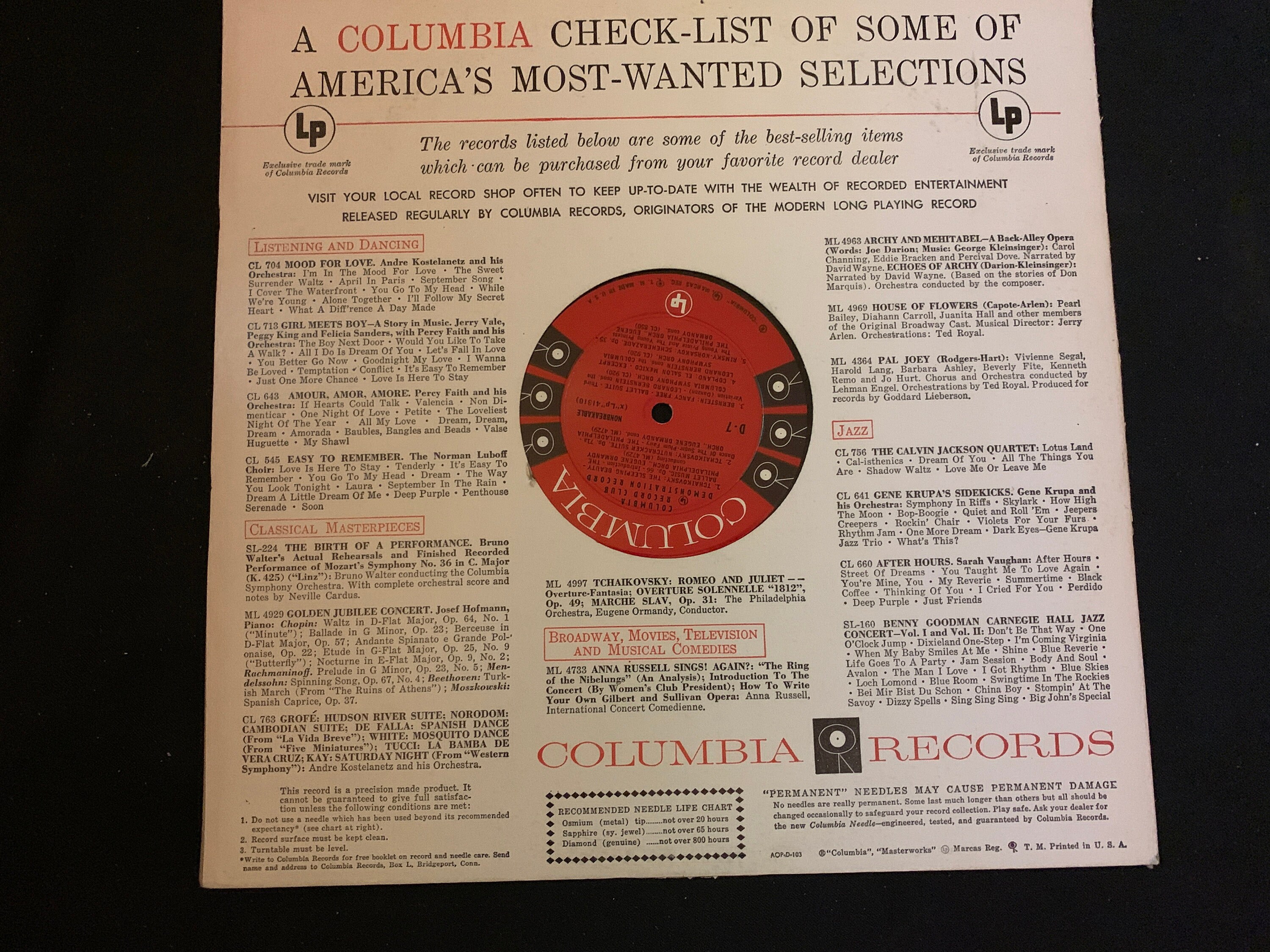 EXTRA COOL VINTAGE Columbia Records demonstration Etsy