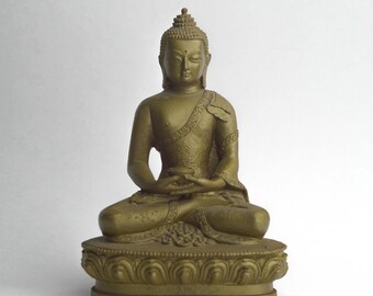 Medicine Buddha Statue: 6 Inch Healing Figurine, Zen Altar Decor