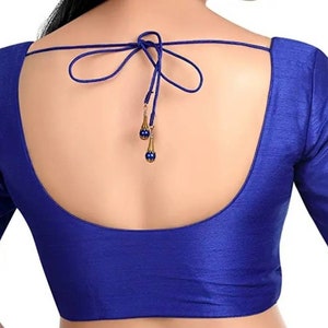 Royal Blue Saree Blouse -  New Zealand