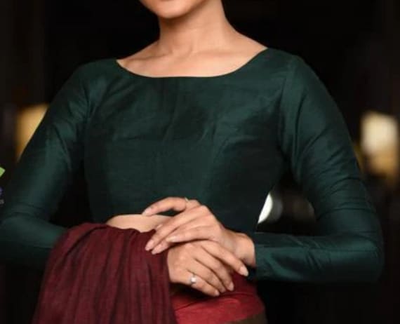 boat neck full sleeve blouse