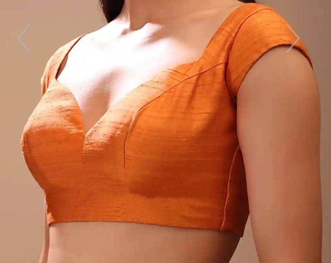 SILK ORANGE BLOUSE