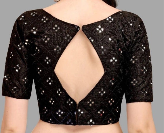 Black blouse party wear on sale