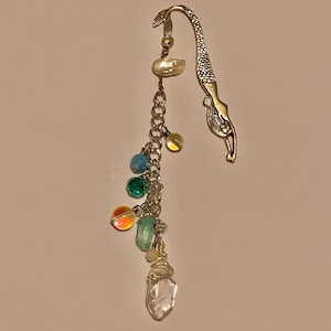 Light blue crystal mini mermaid bookmark