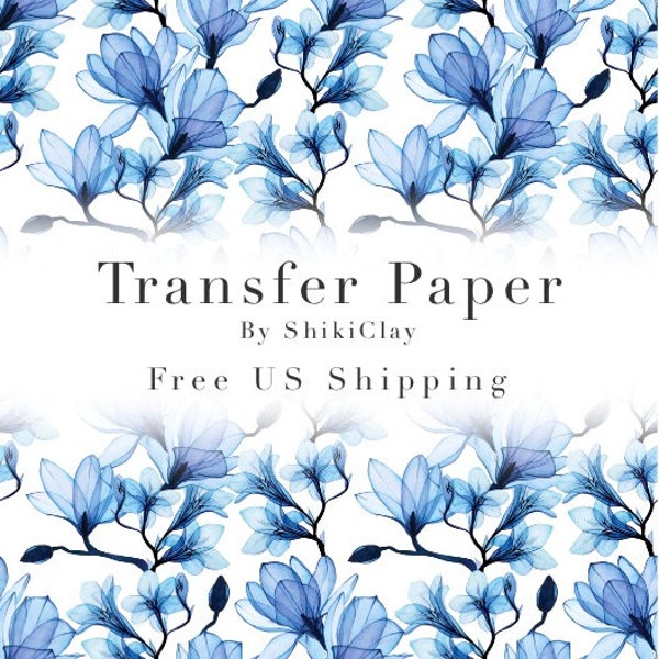 Transfer Paper #1 | Polymer clay tools | water color flowers | Free shipping