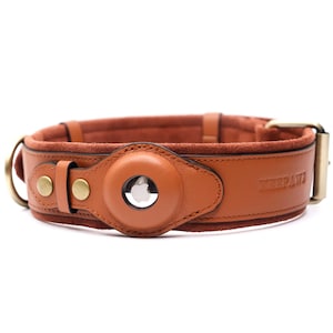 Keepaws™ Leather AirTag Collar image 1