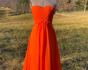 orange dress prom