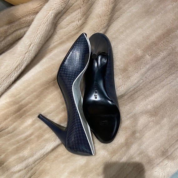 Vintage 1980s Bruno Magli Saks Fifth Avenue Black and White