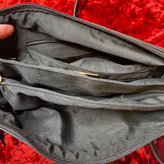 VINTAGE Giani Bernini Handbag Leather Purse Green Lots of Pockets