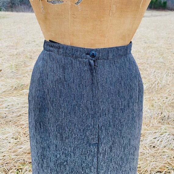 Albert Nipon Grey Black Formal Evening Suit 1990s… - image 6