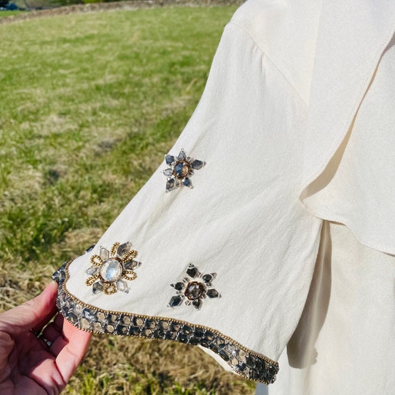 Vintage Temperley London Off White Beaded and Jew… - image 3