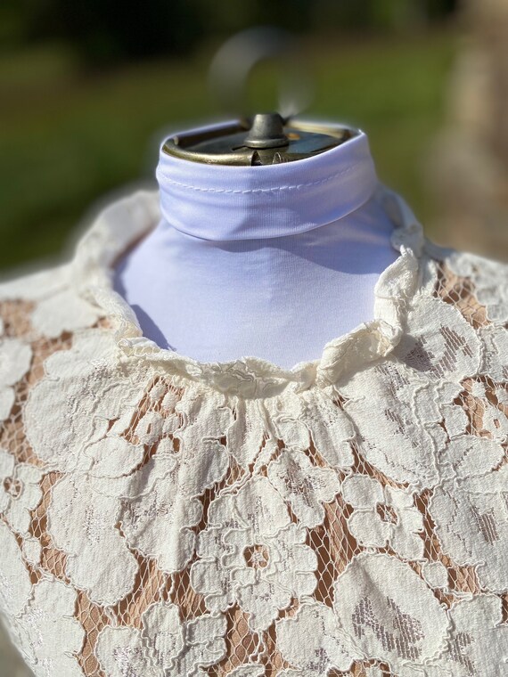 Sunday Kinda Love Puff Sleeve Lace Dress White