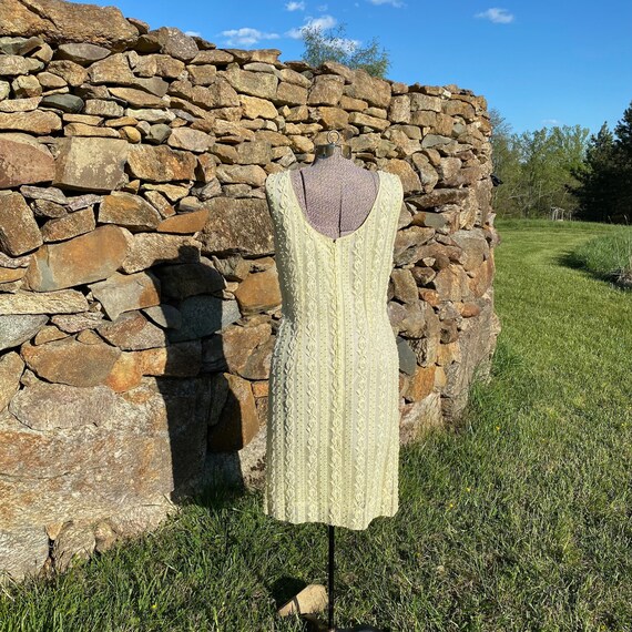 Vintage 60s Charles and Co White Beaded Lace Two Piece Dress