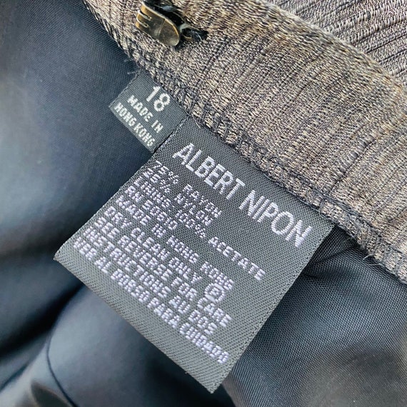 Albert Nipon Grey Black Formal Evening Suit 1990s… - image 10