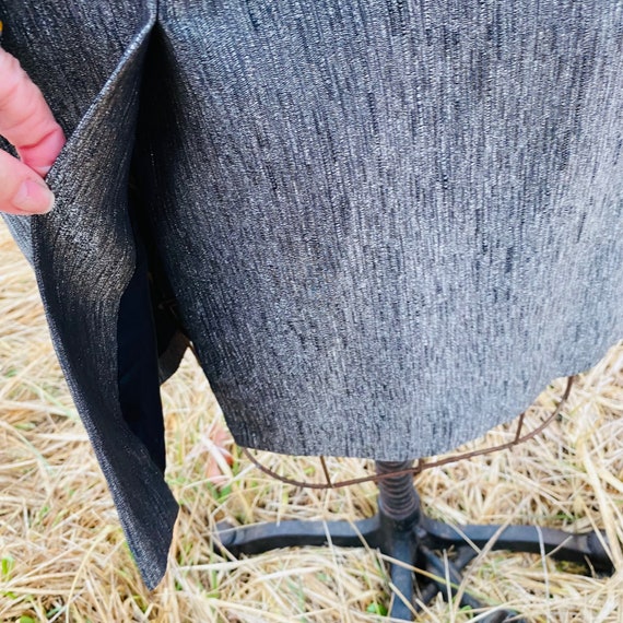 Albert Nipon Grey Black Formal Evening Suit 1990s… - image 8