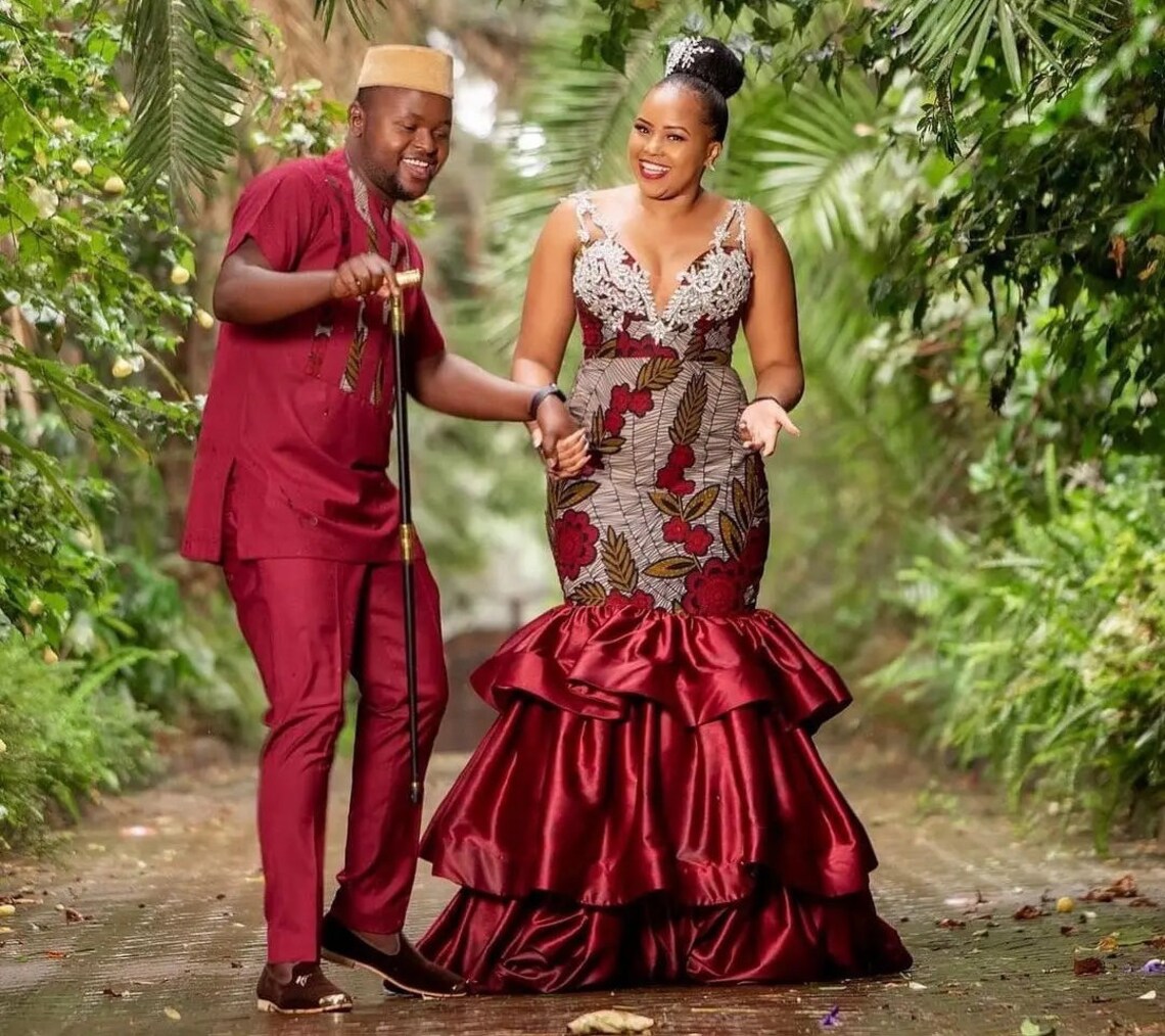 African Wedding Outfits Ankara and Senator Couple Matching - Etsy