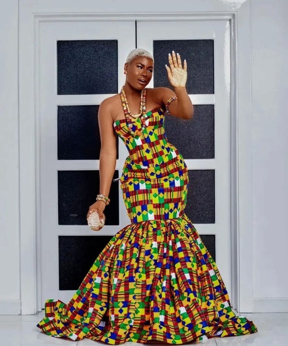 50 Trendy Ankara Styles For Wedding You'll Love | ThriveNaija | Ball dresses,  Ankara prom dress, African print dress