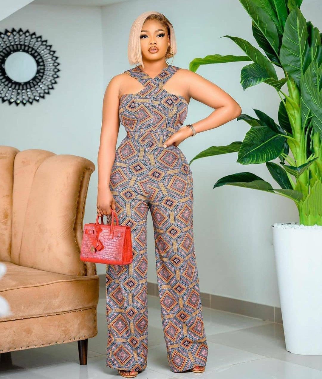 Ahdia Ankara Jumpsuit, African Print Jumpsuit, African Clothing