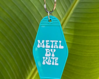 Metal by Kate retro inspired motel room key chain - Turquoise
