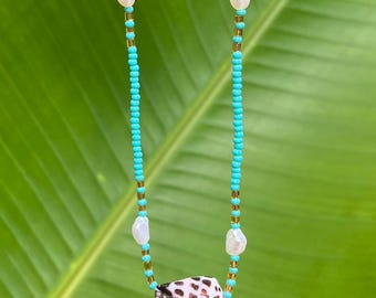 Cone Shell necklace •••Turquoise•••