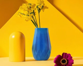 Petit vase de fleurs séchées, vase décoratif unique personnalisé origami 3D, objet de décoration minimaliste, cadeau original Fête des Mères