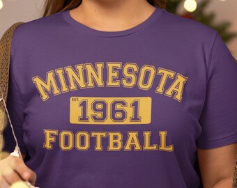 Minnesota Shirt Est. 1961 Football Sports Memorabilia Vintage Football Style Classic Dri-Power Unisex Adult Fit Xmas Bday Gifts Him Her