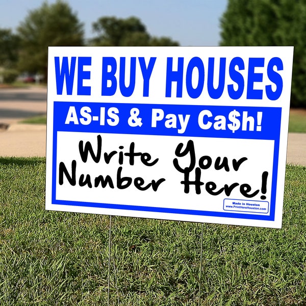 We Buy Houses Signs - Etsy