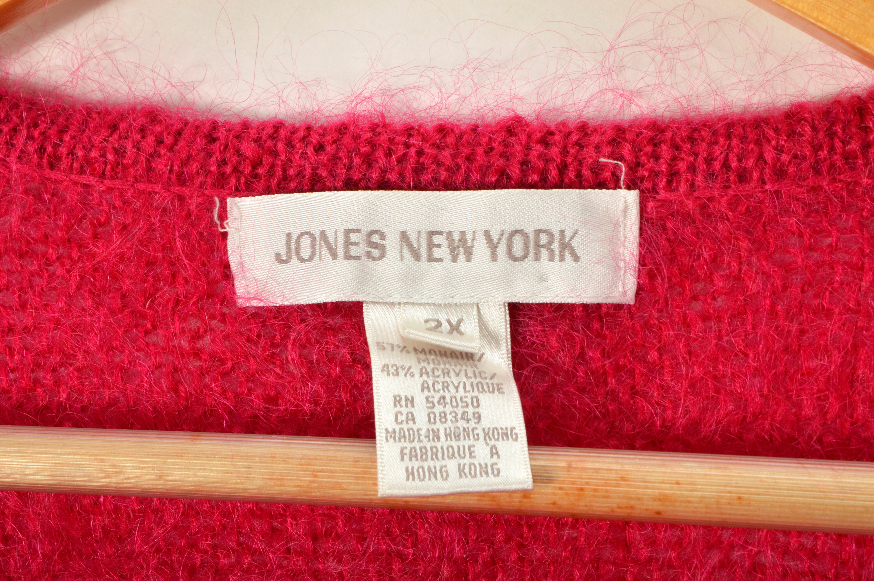 90s 2X Mohair Cardigan Sweater Slouchy Jones New York Fuzzy 90s 2X Mohair Cardigan Sweater Slouchy Jones New York Fuzzy