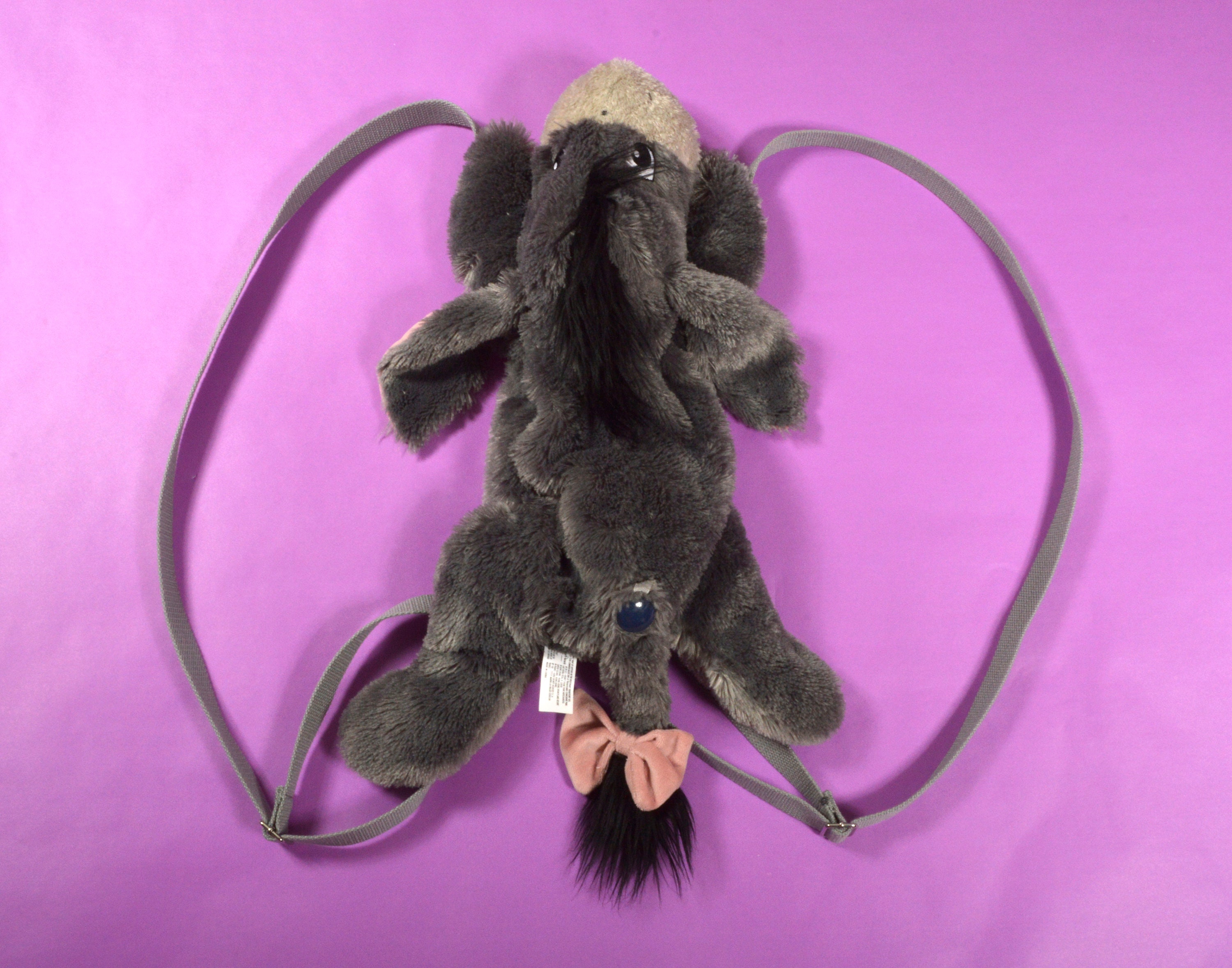 Disney Eeyore Plush Backpack Upcycled Stuffed Animal Classic Animated Adjustable Extended  Bag Disney Store Novelty Winnie the Pooh Purse