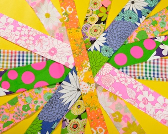 Upcycled Headband Scarves Vintage Fabric Floral Choose One