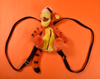 Disney Tigger Plüsch Rucksack Upcycling Kuscheltier Klassisch Animiert Verstellbare Verlängerte Tasche Disney Store Neuheit Winnie the Pooh Geldbörse