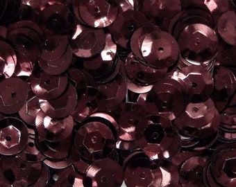 Paillettes 6 mm en poids. bordeaux 6g