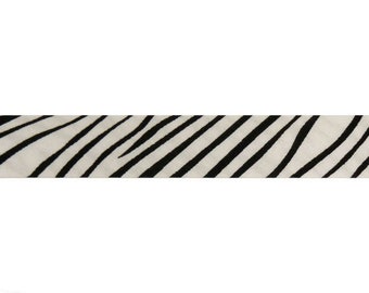 Schrägband "wild animals" Zebra ca. 18mm (25 Meter)