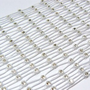 Rhinestone border white/colorful 16 rows approx. 9 cm wide image 3