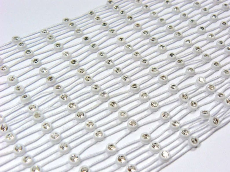Rhinestone border white/colorful 16 rows approx. 9 cm wide image 3