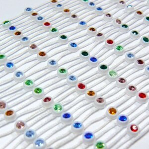 Rhinestone border white/colorful 16 rows approx. 9 cm wide image 4