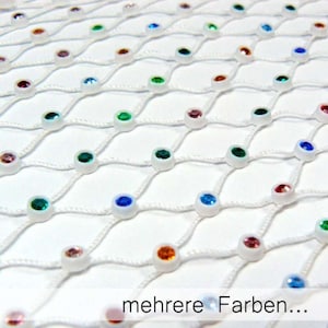 Rhinestone border white/colorful 16 rows approx. 9 cm wide image 1