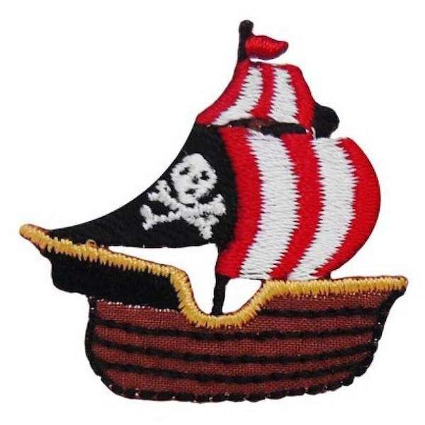 Stickmotiv "Piratenschiff" ca.3,5cm