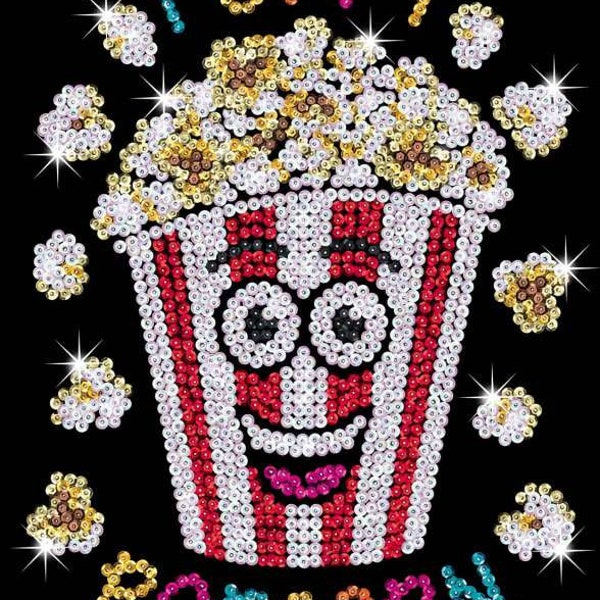 Sequin-Art Paillettenbild Popcorn