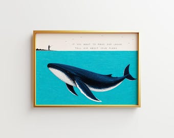 Whale Quote Poster – Fisherman Ocean Art Print (Digital Download)