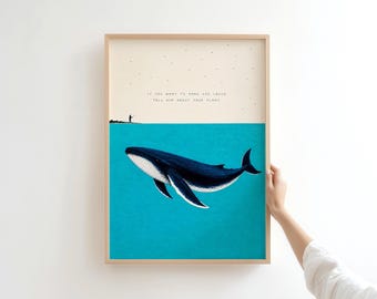 Whale Quote Poster – Fisherman Ocean Coastal Wall Art (Digital Download)