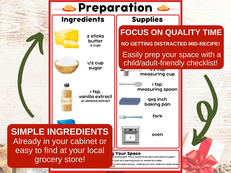 Holiday Kids Recipe Book Preschool Cookbook Printable Last - Etsy