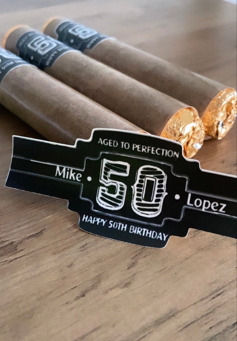 FULLY ASSEMBLED. Chocolate Cigars party favors, bachelor party, groomsmen, guy shower, business promotional gifts. Set of 12 image 5