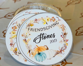 Personalized Friendsgiving take-out container with lid, Leftovers, Friendsgiving, Friendsgiving left over box, To-go box. Aluminum pan.