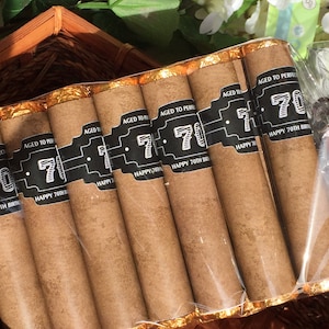FULLY ASSEMBLED. Chocolate Cigars party favors, bachelor party, groomsmen, guy shower, business promotional gifts. Set of 12 image 9